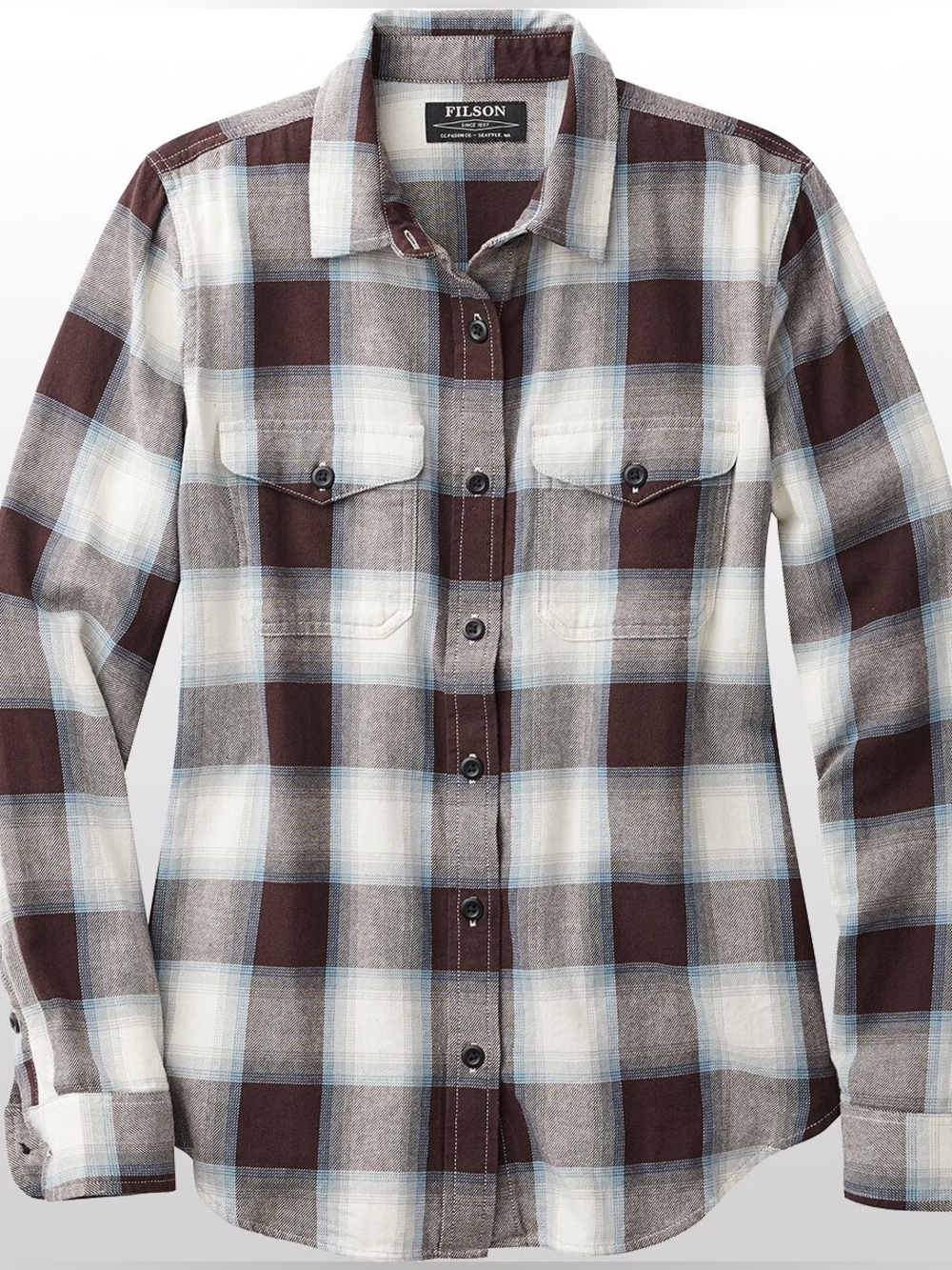 Filson Scout Shirt Brown Flannel Women’s Button Up Shirt NWT Size Small